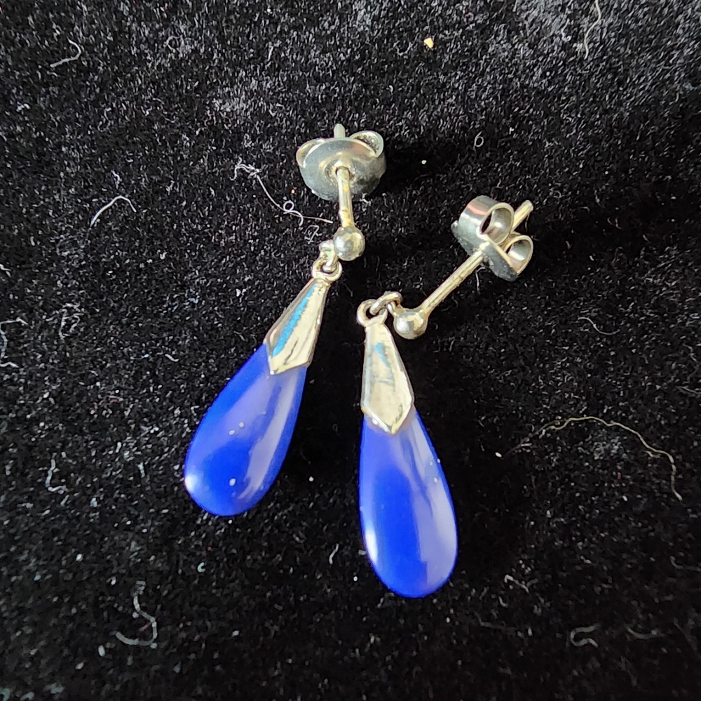 Blue Post Earrings